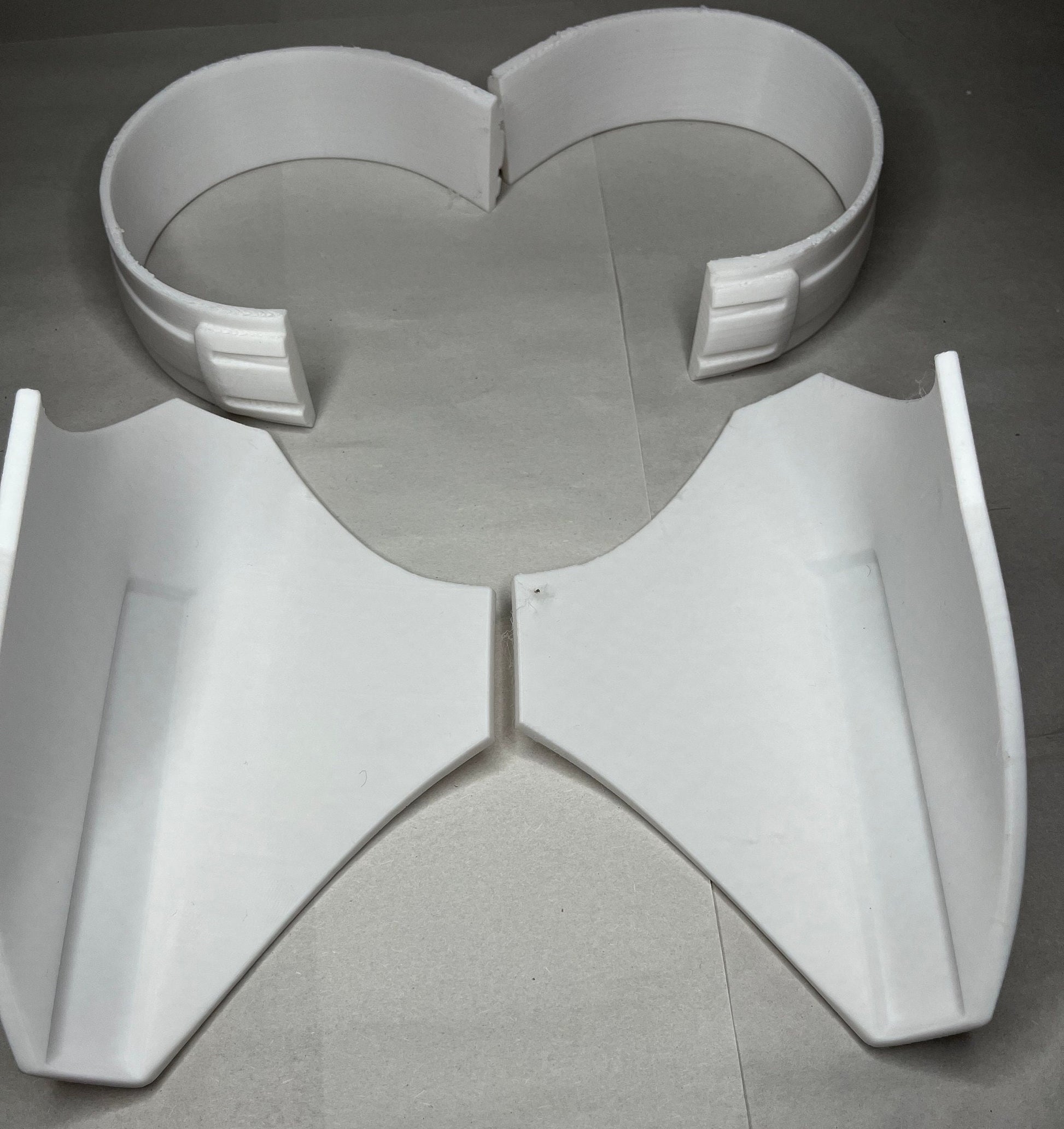 clone knee part, white PLA 3d printed