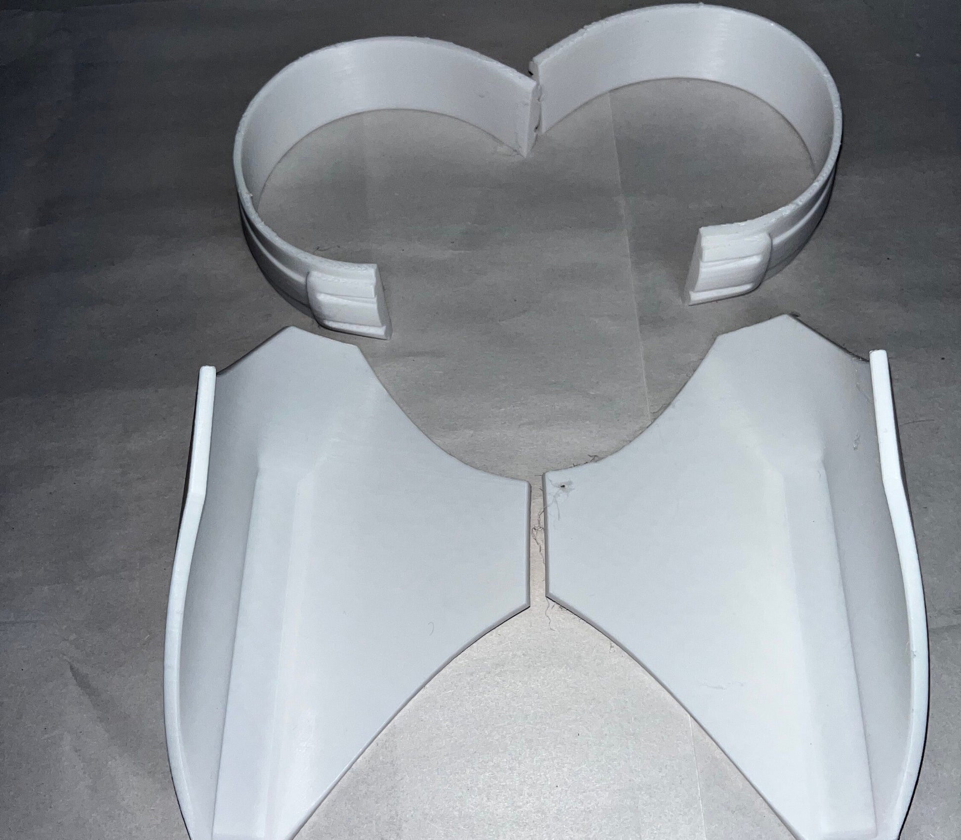 knee armor clone trooper white 3d printed