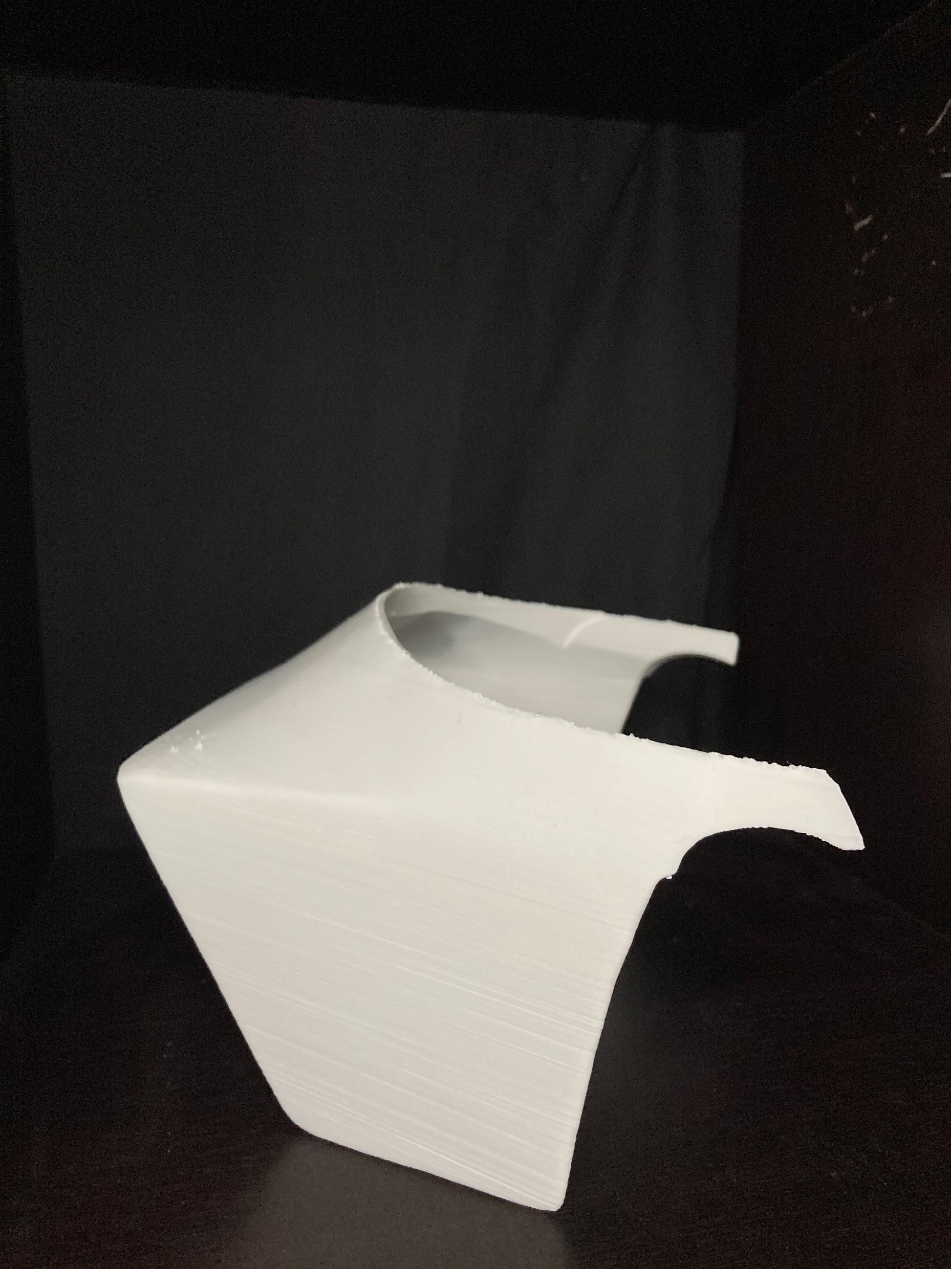 phase 1 clone trooper helmet visor, white 3d printed